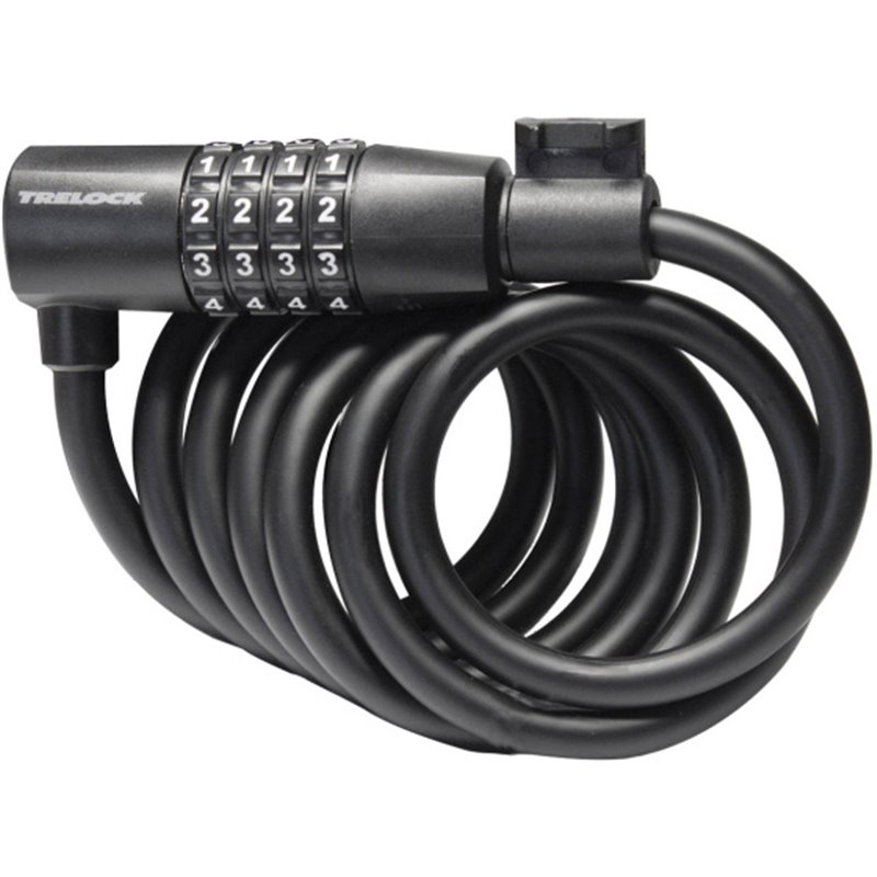 SK108 Spiral cable lock Code 180/8mm Black