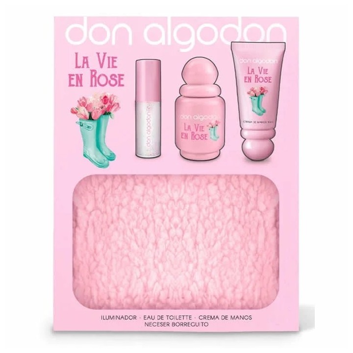 Don Algodon La Vie En Rose Eau De Toilette Spray 30ml Set 4 Pieces - woman - Teknashop Ltd