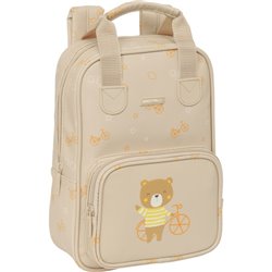 MOCHILA INFANTIL CON ASAS FACIL LIMPIEZA SAFTA PREESCOLAR "OSITO"