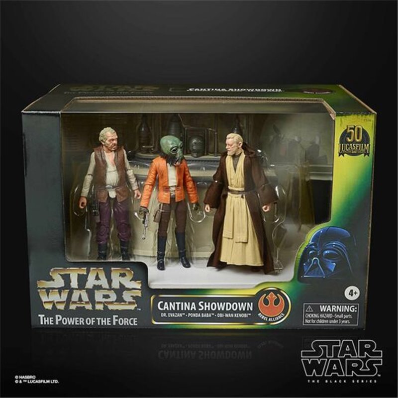 SET FIGURAS THE POWER OF THE FORCE CANTINA SHOWDOWN BLACK SERIES STAR WARS 15CM