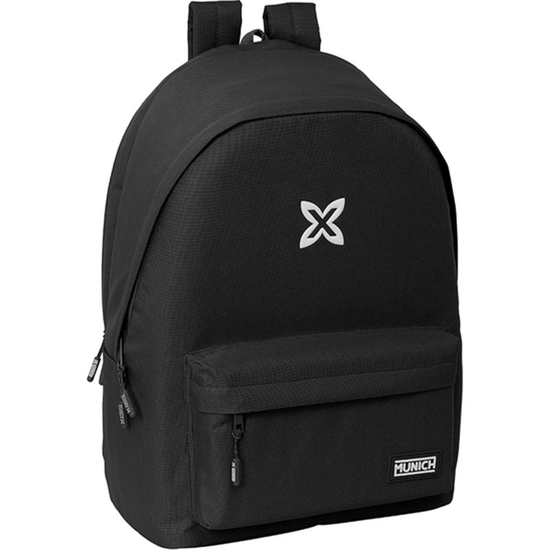 MOCHILA DOBLE PARA PORTATIL 15,6"+USB MUNICH BASICOS "NEGRO"