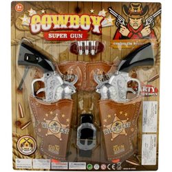 SET 2 PISTOLAS C/CARTUCHERA COWBOY