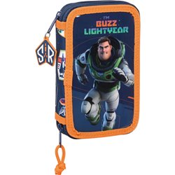 PLUMIER DOBLE PQÑO 28 PCS LIGHTYEAR