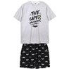 PIJAMA CORTO SINGLE JERSEY PUNTO BATMAN GRAY