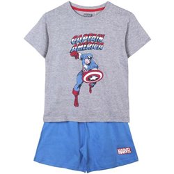 PIJAMA CORTO SINGLE JERSEY PUNTO MARVEL GRAY