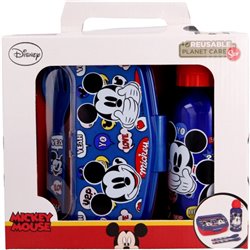 MICKEY SET SANDWICHERA BOTELLA+CUBIERTOS