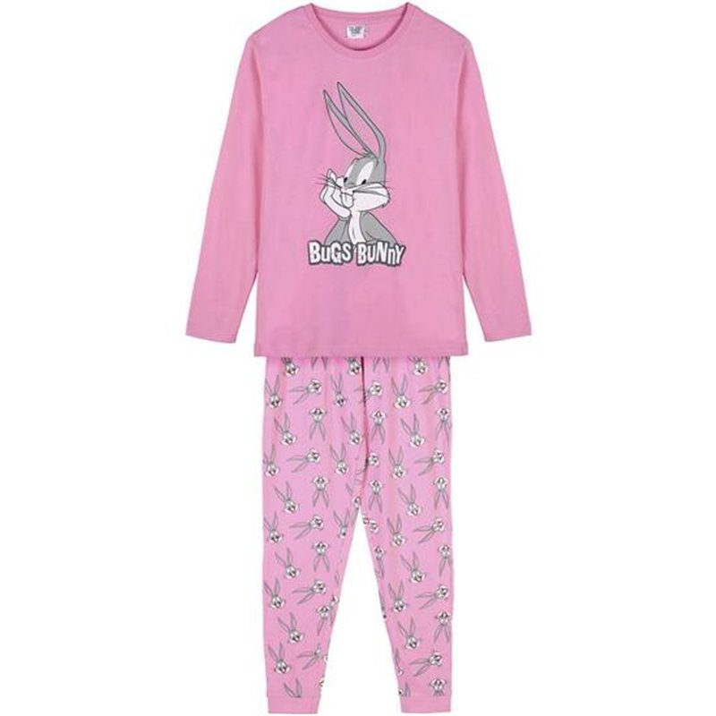 PIJAMA LARGO SINGLE JERSEY LOONEY TUNES PINK