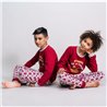 PIJAMA LARGO SINGLE JERSEY HARRY POTTER DARK RED