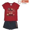 PIJAMA CORTO SINGLE JERSEY PUNTO HARRY POTTER DARK RED