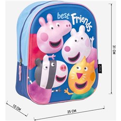 MOCHILA INFANTIL 3D PEPPA PIG BLUE