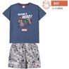 PIJAMA CORTO SINGLE JERSEY PUNTO MARVEL GRAY