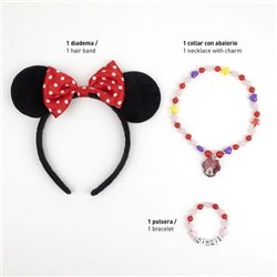 BISUTERIA Y DIADEMA PACK 4 PIEZAS MINNIE MULTICOLOR