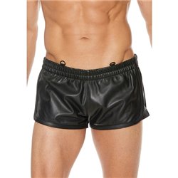 SHORT DE CUERO VERSÁTIL - NEGRO