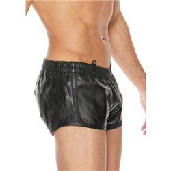 SHORT DE CUERO VERSÁTIL - NEGRO