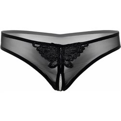 DARING INDRA CROTCHLESS BEADED THONG-NEGRO