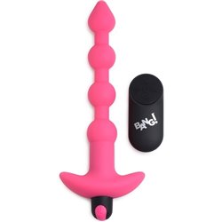 PLUG VIBRADOR DE BOLAS ANALES DE SILICONA - ROSA