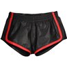 SHORTS CUERO VERSÁTIL - NEGRO/ROJO