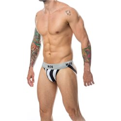 MOB STRIPE CLASSIC JOCK - TANGA BLANCO