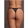 LE DÉSIR FAYE - TANGA AJUSTABLE CON TIRAS - NEGRO