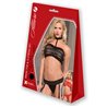 MESH TOP & G-STRING SET - NEGRO