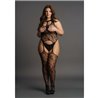 LE DÉSIR - LACE SUSPENDER BODYSTOCKING WITH ROUND NECK - BODY DE CUERPO ENTERO CON LIGUERO DE CUELLO