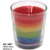 VASO VELA CON LA BANDERA LGBT