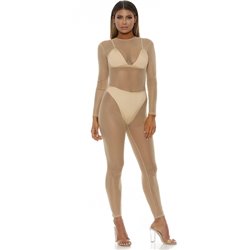 BODY DE MALLA MICRO NET MOCK NET - NUDE