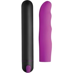 BALA XL MÁS FUNDA DE SILICONA CON ONDAS - MORADO 