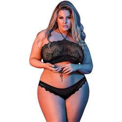 CONJUNTO DE PANTY Y BRAGUITA - NEGRO 