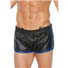 SHORTS DE CUERO VERSÁTIL - NEGRO/AZUL