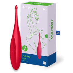 SATISFYER TWIRLING FUN VARITA VIBRADORA - ROJO