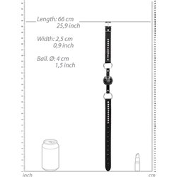 MORDAZA DE BOLA TRANSPIRABLE - CON CORREAS DE DIAMANTES - NEGRO