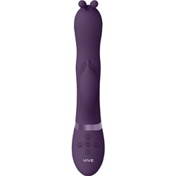 VIVE GADA - VIBRADOR CONEJITO TRIPLE ESTIMULACIÓN - MORADO