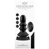 RIBBLY - GLASS VIBRATOR - WITH SUCTION CUP AND REMOTE - RECHARGEABLE - 10 VELOCIDADES - NEGRO