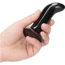 PRICKLY - VIBRADOR DE CRISTAL - CON VENTOSA Y MANDO A DISTANCIA - RECARGABLE - 10 VELOCIDADES - NEGRO