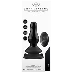 MISSY - GLASS VIBRATOR - WITH SUCTION CUP AND REMOTE - RECARGABLE - 10 VELOCIDADES - NEGRO