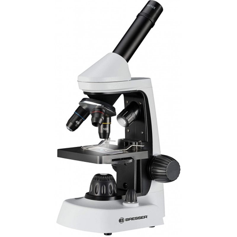 microscope 40x-2000x junior 30 cm steel white 8-piece