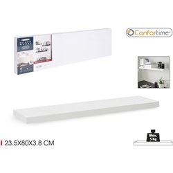 ESTANTE MURAL MDF 23.5X80X3.8 WH. CONFORTIME