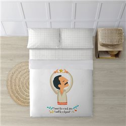 JUEGO DE SÁBANAS CON ALMOHADA Y BAJERA ESTAMPADAS A JUEGO 100% ALGODÓN MODELO ROCK STAR PARA CAMA DE 105 175X270