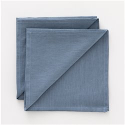 PACK 2 UNIDADES SERVILLETAS LINO 100% DENIM BLUE