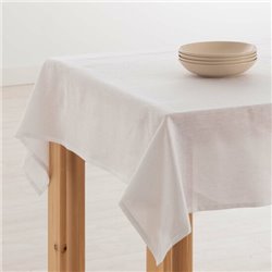 MANTEL HIDROFUGO ANTIMANCHAS LINO 100% BLANCO