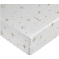 JUEGO DE SÁBANAS CON ALMOHADA Y BAJERA ESTAMPADAS 100% ALGODÓN MODELO HPOTTER STARS GOLD PARA CAMA DE 180.