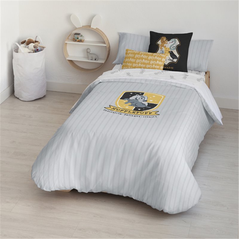 FUNDA NÓRDICA CON BOTONES 100% ALGODÓN MODELO HUFFLEPUFF SWEET PARA CAMA DE 105 (180X220 CM)