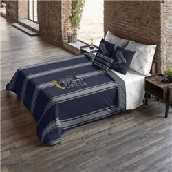 FUNDA NÓRDICA CON BOTONES 100% ALGODÓN MODELO RAVENCLAW RAYAS PARA CAMA DE 180 (260X240 CM)