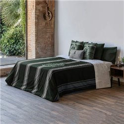 FUNDA NÓRDICA CON BOTONES 100% ALGODÓN MODELO SLYTHERIN RAYAS PARA CAMA DE 150/160 (240X220 CM)