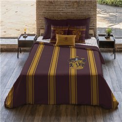 FUNDA NÓRDICA CON BOTONES 100% ALGODÓN MODELO GRYFFINDOR RAYAS PARA CAMA DE 105 (180X220 CM)