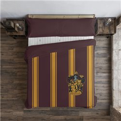 FUNDA NÓRDICA CON BOTONES 100% ALGODÓN MODELO GRYFFINDOR RAYAS PARA CAMA DE 80 (140X200 CM.)