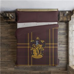 FUNDA NÓRDICA CON BOTONES 100% ALGODÓN MODELO CLASSIC GRYFFINDOR PARA CAMA DE 120 (200X200 CM.)