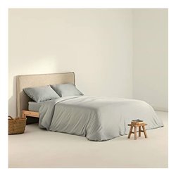 FUNDA NÓRDICA SATÉN 300 HILOS ULTIMATE GREY PARA CAMA DE 105 (180X220 CM)