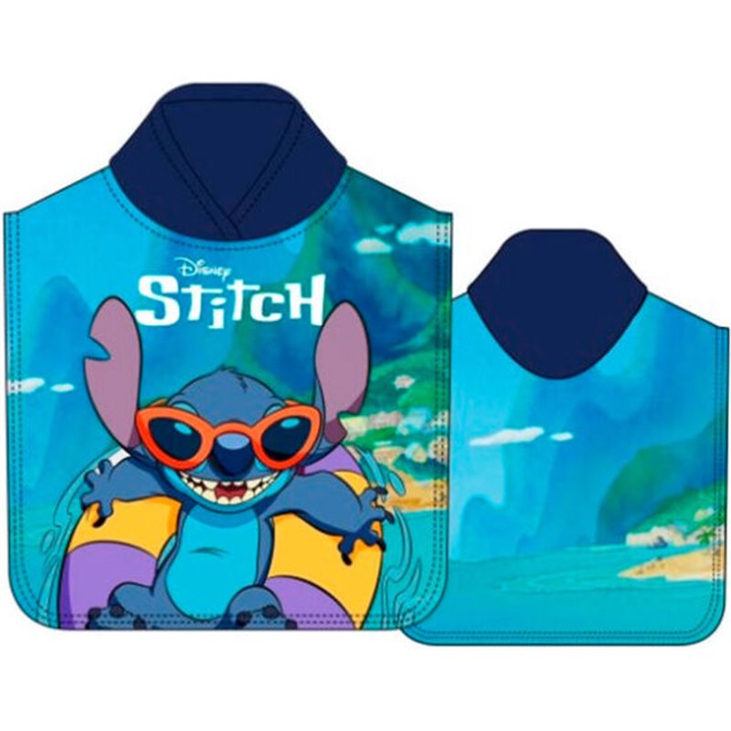 PONCHO TOALLA STITCH DISNEY MICROFIBRA